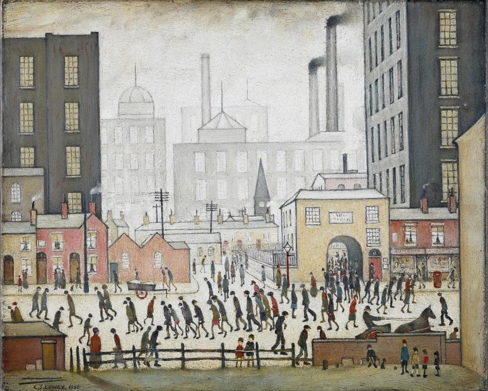 LS Lowry review – matchstick men, or the broken denizens of a smog-filled hellscape?
